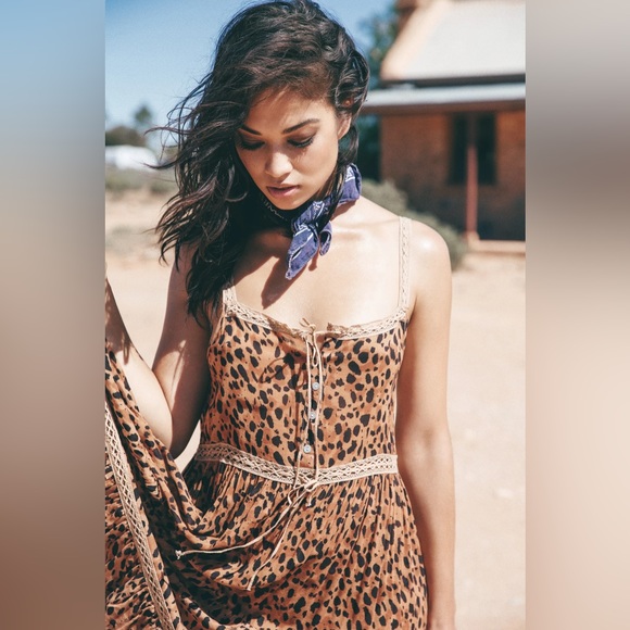 NWT Spell & the Gypsy Collective Tan Saphari Unicorn Tears Sundress - Picture 6 of 17